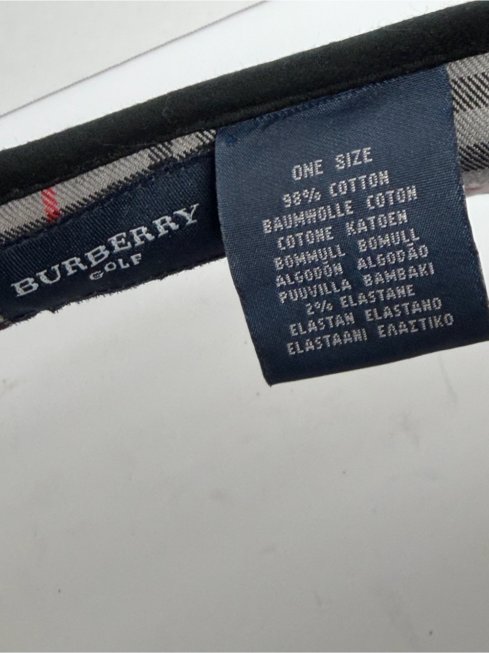 Authentic Burberry Women's Golf Sun Visor Novacheck Black NICE - Picture 3 of 4